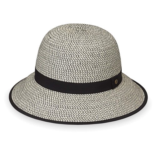 Wallaroo Hat Company Women’s Darby Sun Hat UPF 50+, Wide Brim, Packable Design, Adjustable Size for Medium Crown Sizes – Modern Vintage Sun Hat for Leisurely Outdoor Days (Ivory/Black)