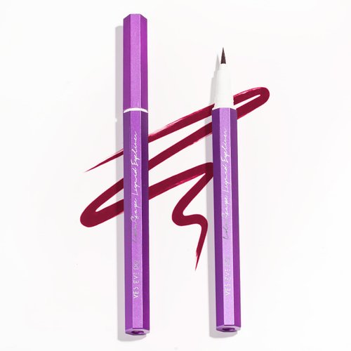 YES.EYE DO Purple Liquid Eyeliner - Skinny Matte Colorful Liquid Eyeliner Purple - Easy Glide Smudge Resistant - Felt Tip Applicator for Precise Line Application - Body Art Use (Berry Bliss)