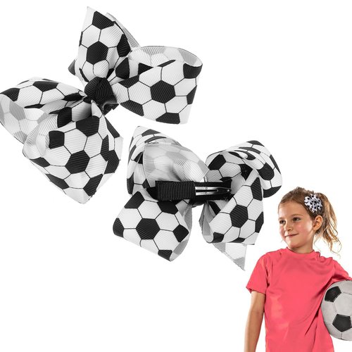 Beavorty 2 pcs Soccer Bow Hair Clips Little Girl Hair Clips Cute Hair Clips Decorative Hair Clips Hair Clip