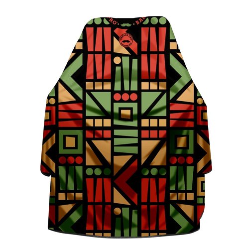 Barber Cape, Hair Cutting Cape with Adjustable Snap Closure, Hairdressing Cape, Styling Cape for Hairstylists 63 x57 inch - Colorful Geometry