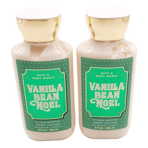 Bath and Body Works 2 Pack Vanilla Bean Noel Super Smooth Body Lotion 8 Oz