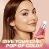 Cilrofelr Dewy Liquid Blush, Soft Cream Liquid Blush for Cheek, Buildable & Blendable Pigment, Lightweight & Smooth Texture, Longwear Formula for a Soft, Natural Flush (01 Soft Rose)