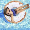 Donut Pool Float, Inflatable Donut of 33 Inches for Party (Strawberry or Chocolate), Pool or Beach Toy for Kids (Donut Float 2Pack)