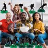 QOUBAI 12Pcs Football Honeycomb Centerpieces Football Player Party Decorations Sports Party Decor Table Toppers Birthday Party Decoration for Baby Shower Gameday Tailgate Party Favor Supplies
