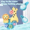 Nenekal Bathing Giraffe Water Toy Set with Lion and Spinning Wheels | Educational Bath Toys for Toddlers | Baby Toys for Kids