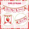 Sursurprise Strawberry Half Birthday Decorations, It’s My 1/2 Birthday Banner, Strawberry 6 Months Balloons, 1/2 Birthday Cake Topper for Girls 1/2 Birthday Party Supplies