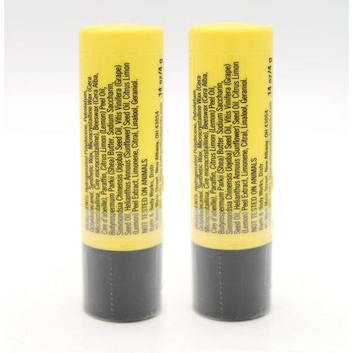 Lemon Lip Balm (No 1421), Bath and Body, C O Bigelow, 0.14 oz each, 2 pack