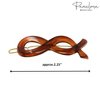 Parcelona French Infinity Ribbon Small 2 1/4" Celluloid French Hair Slides Clips for Women Tige Boule Clasp Girls Side Slide-in Barrette Clip Paris Hair Accessories for Women Strong Hold No Slip Grip Fashion Durable Styling, Made in France (Tortoise Shell