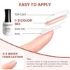 RARJSM Milky Rose Gel Nail Polish LED UV Gel Soak Off Clear Nude Pink French Manicure Light Pink Jelly Nail Gel Polish Varnish Curing Requires 1pcs 15ml for Home Salon Nail Art DIY