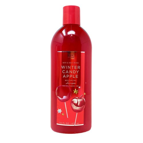 Bath & Body Works Winter Candy Apple 2 Pack Shampoo Bundle with a Natural Oats Bar Soap