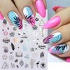 Summer Nail Art Stickers Decals Summer Palm Tree Nail Stickers Fun Summer Stickers for Nails 6PCS Starfish Beach Tropical Coconut Tree Design Manicure Decals Sliders for Summer Nail Art Decorations