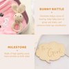 bopoobo Baby Shower Gifts for Girls,New Born Baby Gifts for Girls,Unique Baby Gifts Basket Essential Stuff,Gender Reveal Gifts,Onesie,Blanket,Rattle,Lovey, Socks,Gift Card,Decision Coin,Milestone