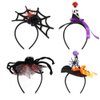 4Pcs Halloween Headband, Spider,Ghost Headband,Witch Hat,Halloween Headpiece Party Cosplay Decoration Accessories for Women Kids Adults
