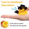 wonuu Rubber Duck Dashboard Decorations Camera Duck Car Accessories for Car Ornament with Mini Hat Swim Ring Necklace and Sunglasses,F_Graduation Cap Reddish Brown Ring
