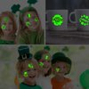 CHARLENT Glow in The Dark St Patrick's Day Temporary Tattoos for Kids - 74 Individually Sheets Luminous St. Patrick's Day Tattoos for Boys Girls Party Favors Goodie Bag Fillers