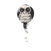 Cute Baby Owl Fashion Badge Pull Reel Retractable ID Holder with Crystal Rhinestones