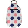 Set of 4 Keychain Sanitizer Bottle Holders with Graphics & 4 Travel Size Empty Bottles. Great for Party Favors or Bridesmaids. (Pink & Blue)