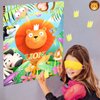Pin The Crown on The Lion Game Birthday Party Supplies Party Games for Kids Boys Girls for Jungle Theme Birthday Party Favors Decorations Wall Home Room Decorations