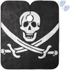 visesunny Barber Cape Calico Jack Pirate Flag Leather Texture Polyester Hair Cutting Salon Cape Apron Anti-Static Haircut Water-Resistant Shaving Cloth Beard Shaving Bib Hairdressing Cape