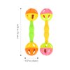 POPETPOP Bird Parrot Toys,2PCs Plastic Ring Hammer Rattle - Parakeets Toys, Conures, Cockatiels, Love Birds, Green Cheek, Small and Medium Birds Foraging Foot Toy (Mixed Style)