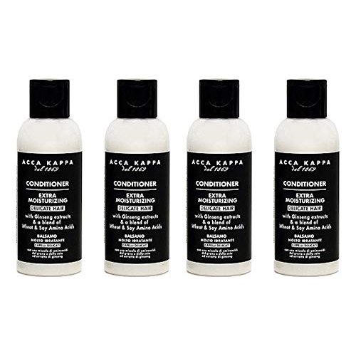 White Moss Conditioner Travel Bottles Set of 4 - These products are NOT made in Italy or by Acca Kappa.