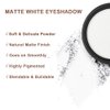 Mysense Matte White Single Eyeshadow Palette, Pressed Powder Eye Shadow Makeup, White Foundation Setting Powder, Smooth High Pigment Long Lasting Vegan & Cruelty Free, 201# White
