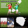 Faxco 12Pack Plastic Pom Poms Cheerleading Pom Poms Sports Dance Cheer Plastic Pom Pom for Rooters,Cheering Squard,Cheering Team (White)