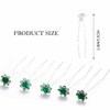 Bartosi Flower Hair Pins Rhinestone Bridal Hair Pieces Bride Wedding Hair Accessories for Women and Girls (Pack of 5) (Green)