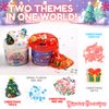 Toysbutty Christmas Slime Kit,2 Pack Scented Cloud & Clear Slime for Kids,Slime Kits with Santa Claus Charm, Soft Stretchy Advent Calendar 2024,Slime Party Favors for Girls,Holiday, Classroom Gifts