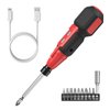 ORIA Rechargeable Cordless Screwdriver, Electric Screwdriver Set, Power Screwdriver, Small Repair Tool Kit with LED Light, 10 Bits, 1/4'' Bit Holder, for Phones, Glasses, Camera, Laptop