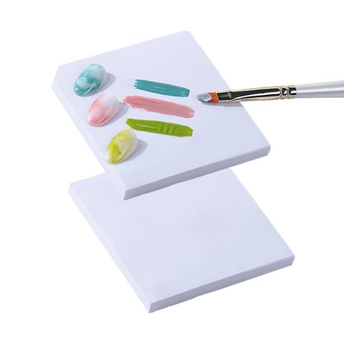 XEAOHESY 100 Pieces Gel Nail Art Palette Paper Thickened Tear-Off Double-Sided Disposable Nail Polish Color Mixing Paper Multi-Functional Waterproof Painted Paper（3 * 3inch）