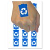 Recycle Can Solid Temporary Tattoo Water Resistant Fake Body Art Set Collection - 15 2" Tattoos (1 Sheet)