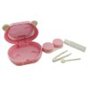 DMtse Cute Panda Simple Contact Lens Travel Case Container Kit Set with Mirror Bottle with Tweezers Container Holder