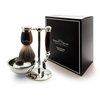 Edwin Jagger 4pc Imitation Horn Shaving Set for Mach3 Blades, Light Horn