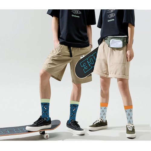 xiaomaizi Men's Novelty Fun Crew Socks Crazy Animal Pattern Long Dress Socks for Men Size 7-13