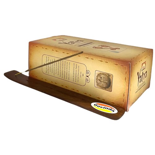 Govinda Incense Stick Holder Bundle with Parimal Yatra Natural Incense Sticks - 180 Grams