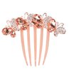 Sankuwen Flower Rhinestones Hair Combs Accessories,Perfect Mother's Day Gifts,Brithday gifts(Style B,Champagne)