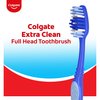 Colgate Extra Clean Toothbrush, Medium Bulk Toothbrush Pack, Adult Medium Bristle Toothbrushes with Ergonomic Handle and Circular Cleaning Bristles, Helps Remove Surface Stains, 6 Pack