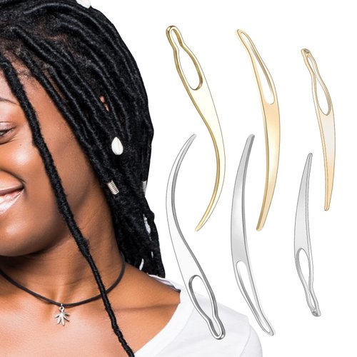 6Pcs Interlocking Tool for Locs, Oustdanding Sisterlock Retighten Tool, Excellent Dreadlock Crochet Needle for Maintaining Real Dread Loc, Dreadlock Tool for Hair, 3 Type
