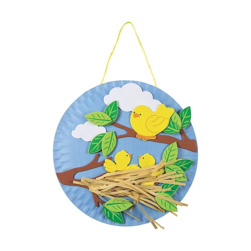 Spring Bird's Nest Paper Plate Craft Kit - Crafts for Kids and Fun Home Activities