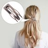 Hann 24 Pieces Double Grip Hair Clips + 2 Claw Hair Clips Metal Snap Hair Clips Hair Barrettes for Hair Making, Salon Supplies (Metal Gray)