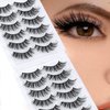 BYUVEVSR Eyelashes Cat Eye Lashes 16mm Cluster False Eyelashes Long 8D Volume Wispy Mink Lashes 12 Pairs Pack（816）