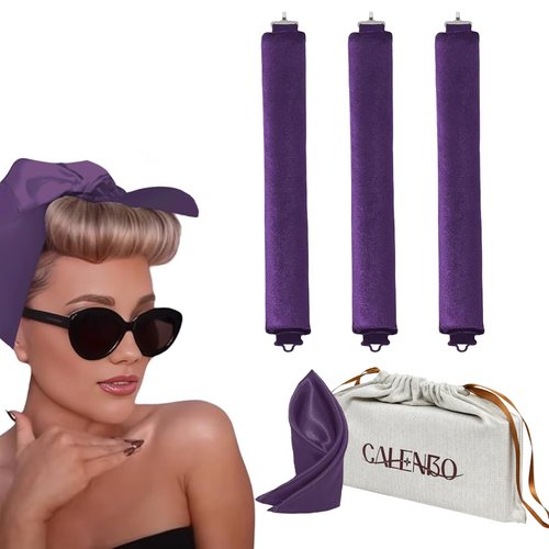 Heatless Hair Curler Overnight Blowout Rods No Heat Hair Curlers Overnight Curls Blowout Rods Heatless Curls Overnight Curlers Long Hair Satin Material Hair Roller For All Hair Types