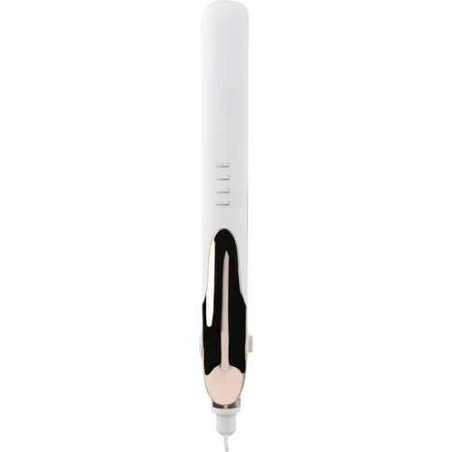 Elle EL-8110-WHT 1" Ceramic Flat Iron, Frizz Free Salon Quality Hair, White