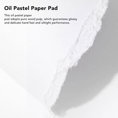 Art Paper, 3.9x3.9in Oil Pastel Paper Pad Easy Coloring Thick Glossy Pure Wood Pulp High Adhesion for Watercolor