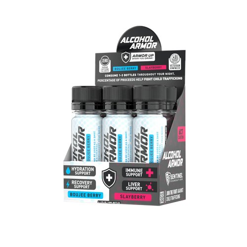 Alcohol Armor Variety Pack - Hydration Support, Essential Vitamins and Electrolytes, Vitamin B12, Milk Thistle - 6 Pack Variety