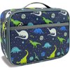 Kulle Lunch Box Kids,Insulated Lunch Box for Boys and Girls,Washable Lunch Bag and Reusable Toddler Lunch Boxes for Daycare and School Shark Camo Space Astronaut（Dinosaur Planet）