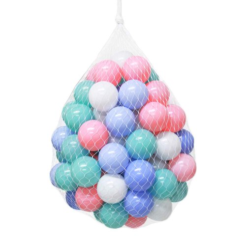 Wonder Space Soft Pit Balls, Chemical-Free Crush Proof Plastic Ocean Ball, BPA Free with No Smell, Safe for Toddler Ball Pit/Kiddie Pool/Indoor Baby Playpen (50 Balls, Mix - Pastel)