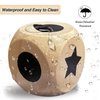 FAILUN Left Right Center Game Dice 1 Inch Wooden Dice with Drawstring Bag, Easy to Store and Carry Around, Convenient for Travel (3 Pcs)