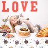 Egami 2pcs Pet Cat Party Tablecloth Table Cover Cat Party Supplies Party Decorations 70 inches x 51 inches for Cat Party Supplies (Pet Cat CC)